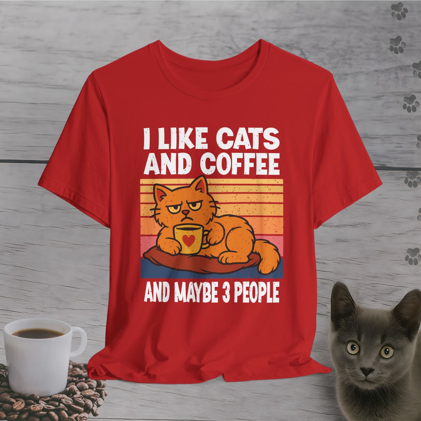 Cats, Coffee, and Select Humans T-Shirt