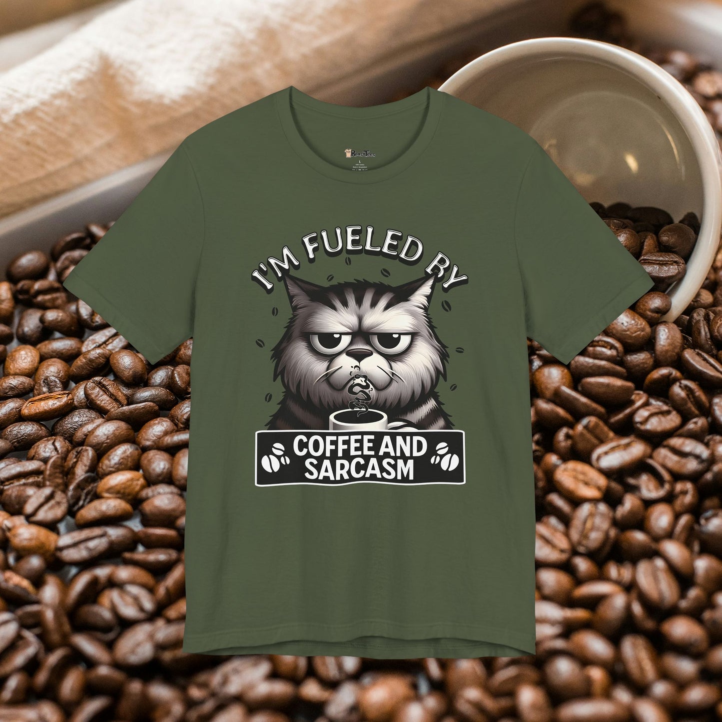 Coffee Lover Sarcastic Cat T-Shirt