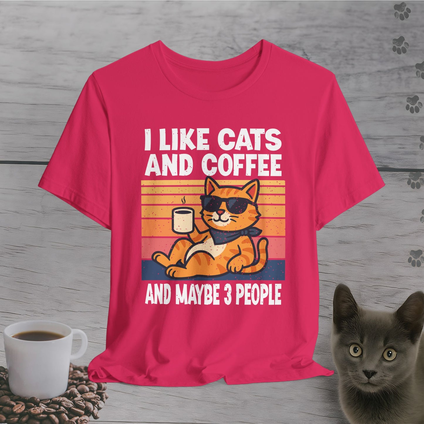 Cool Cat Coffee Mood T-Shirt