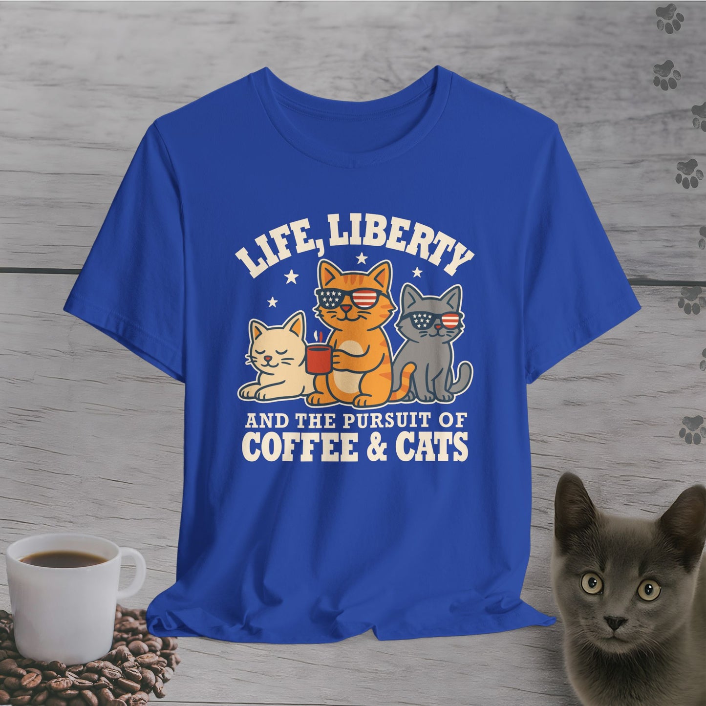 Freedom, Coffee & Cats T-Shirt