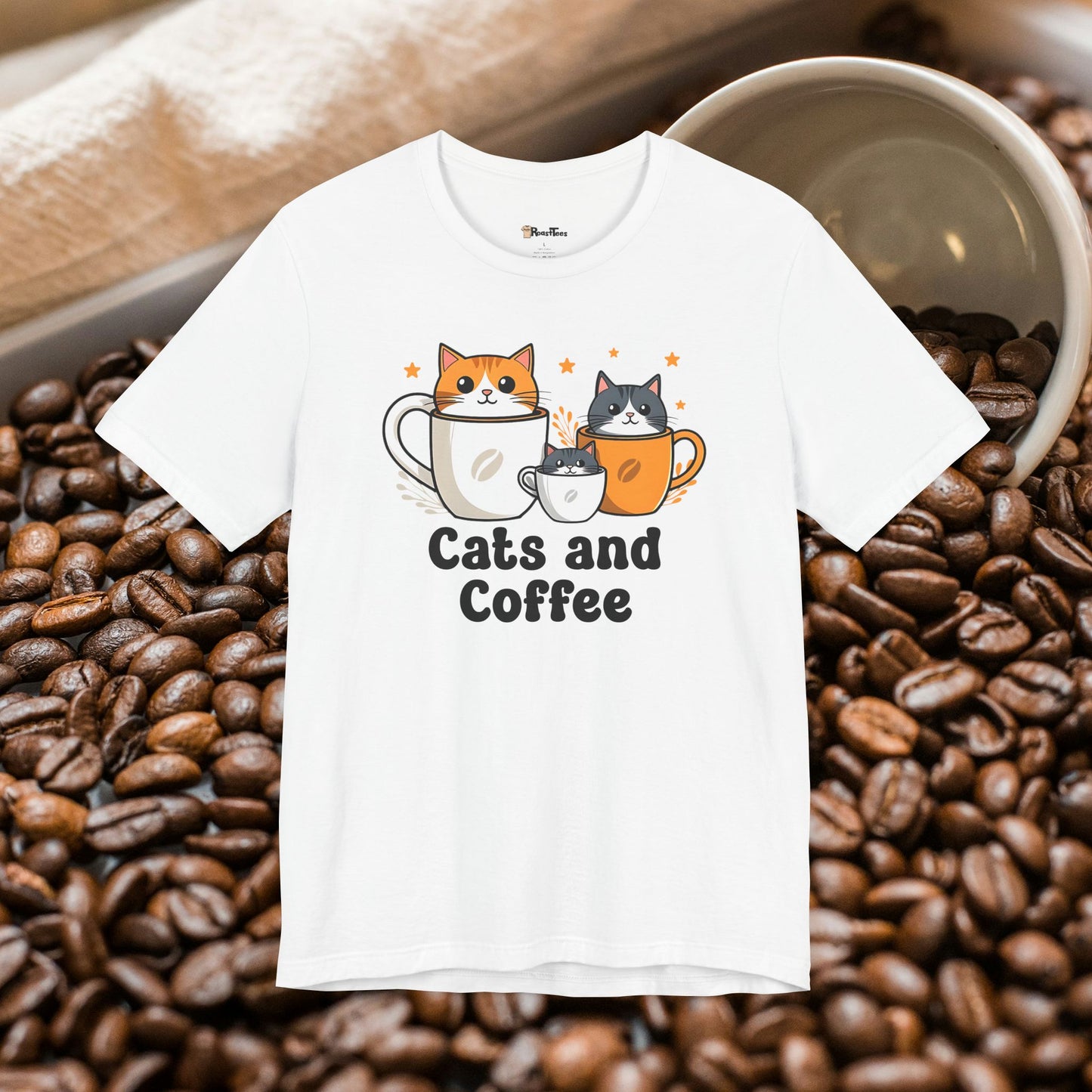 Funny Cats and Coffee T-Shirt
