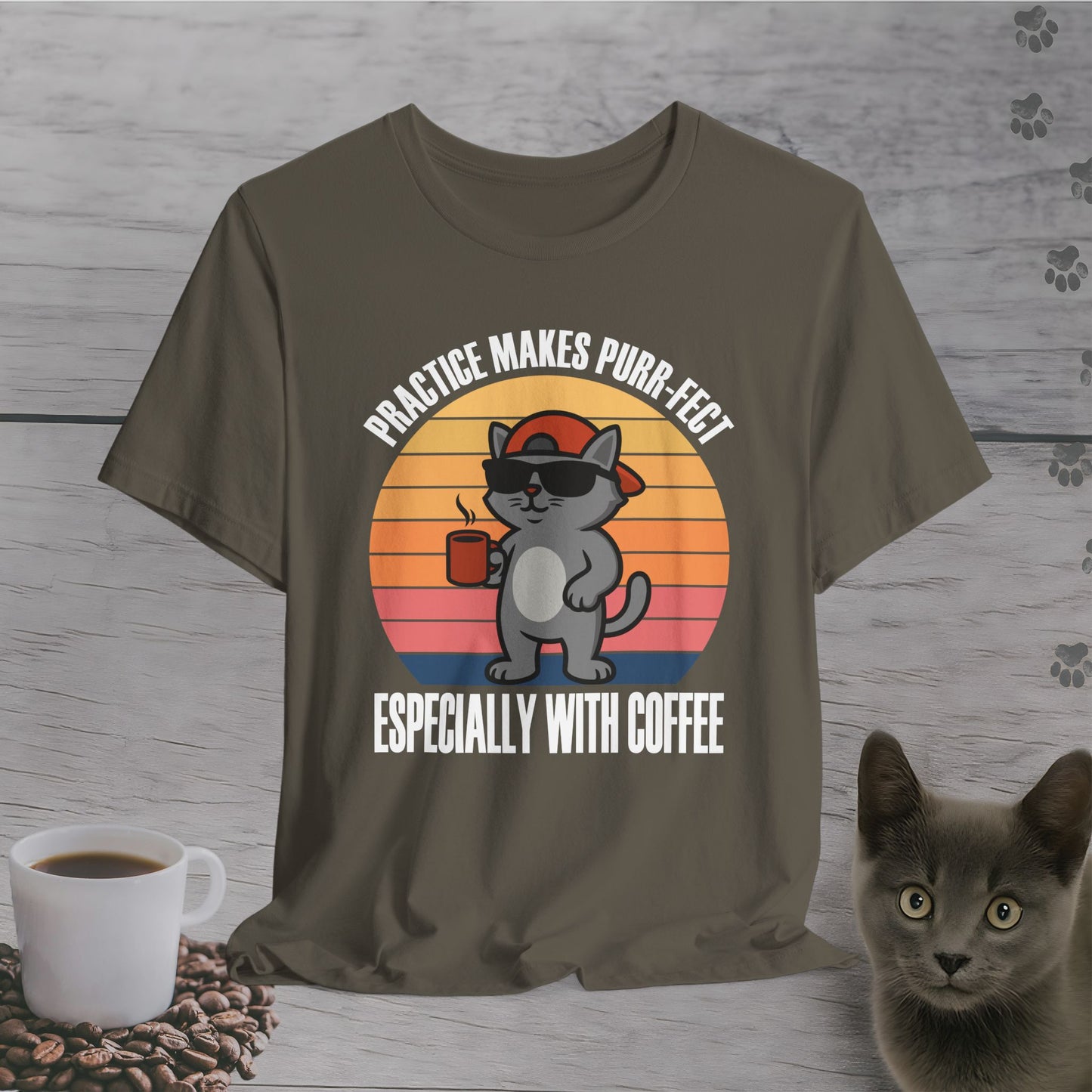 Funny Coffee Makes Purr-fect T-Shirt