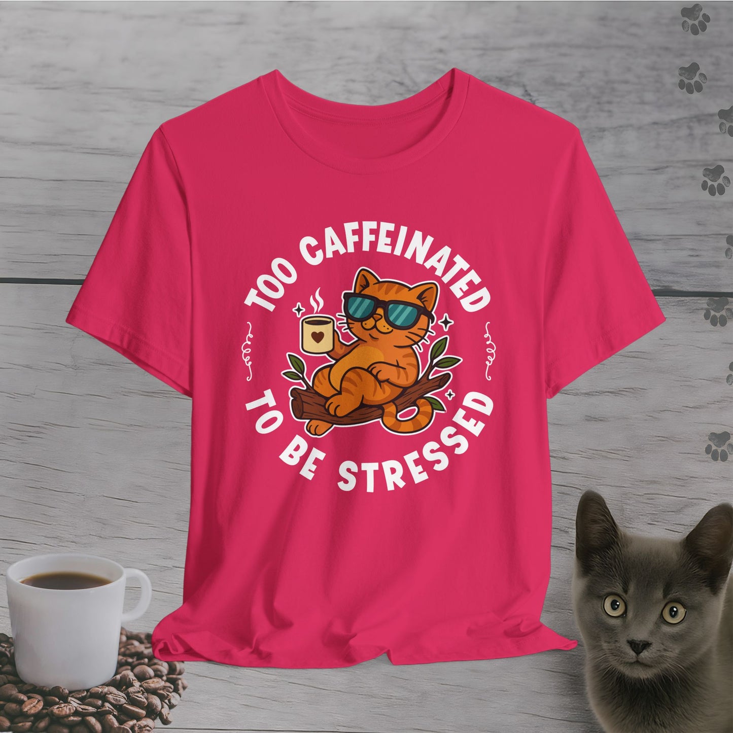 Too Caffeinated Cat T-Shirt