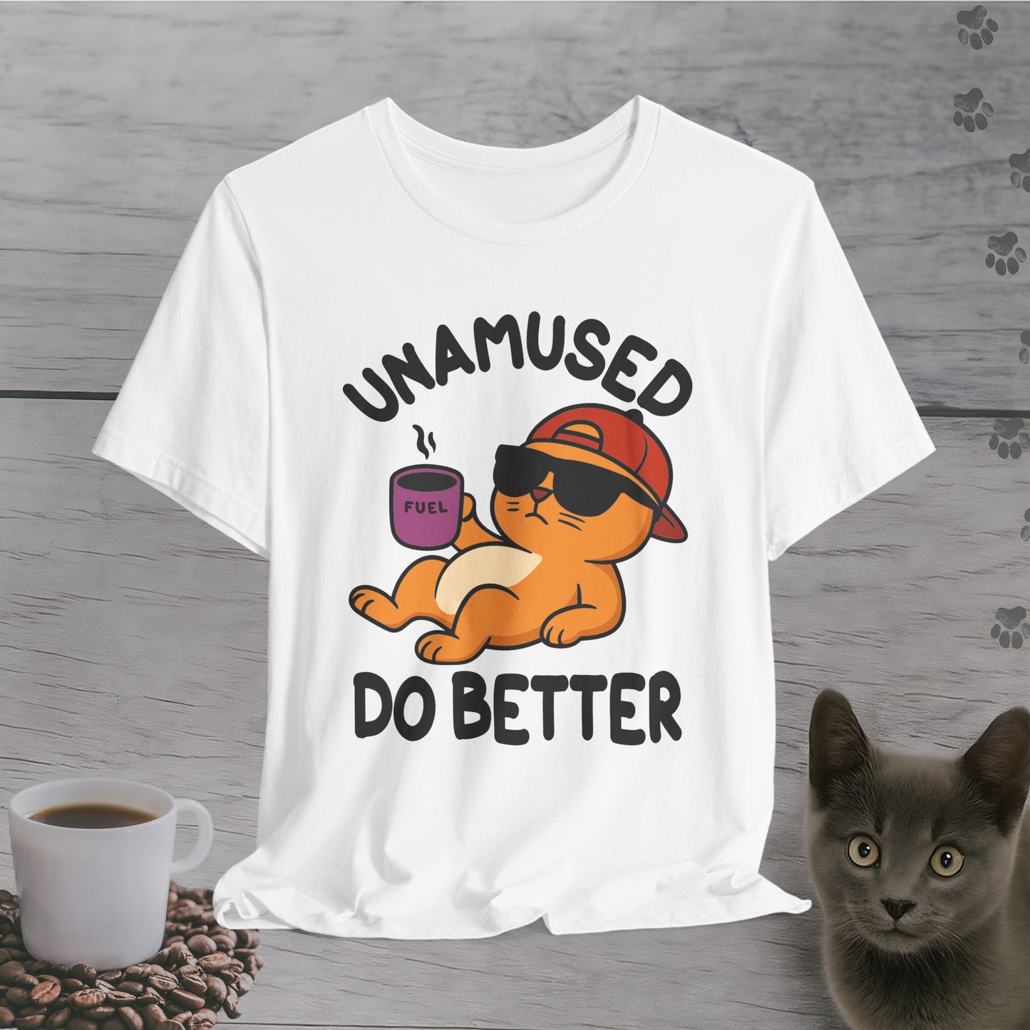 Unamused Coffee Cat T-Shirt
