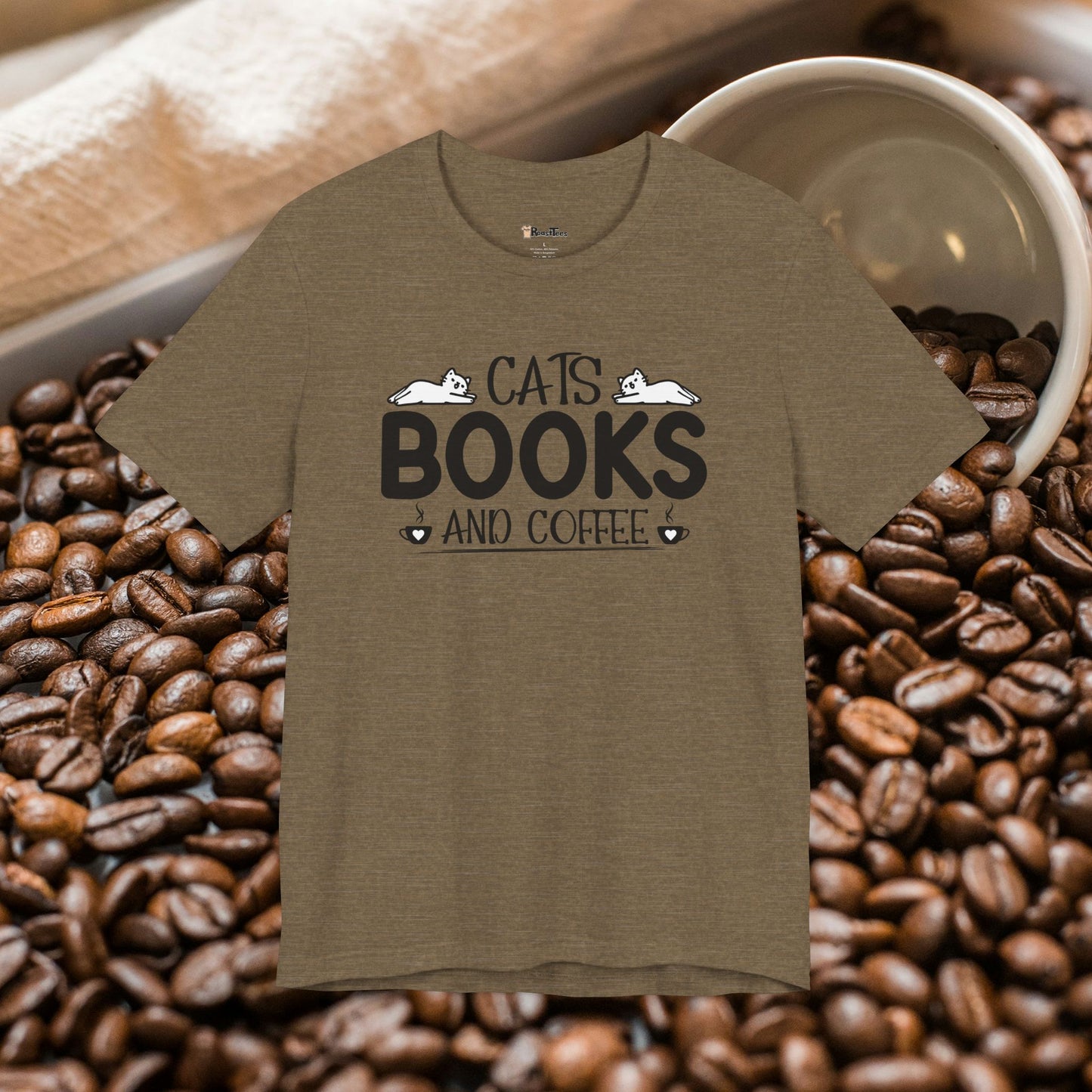 Cats, Books and Coffee T-Shirt