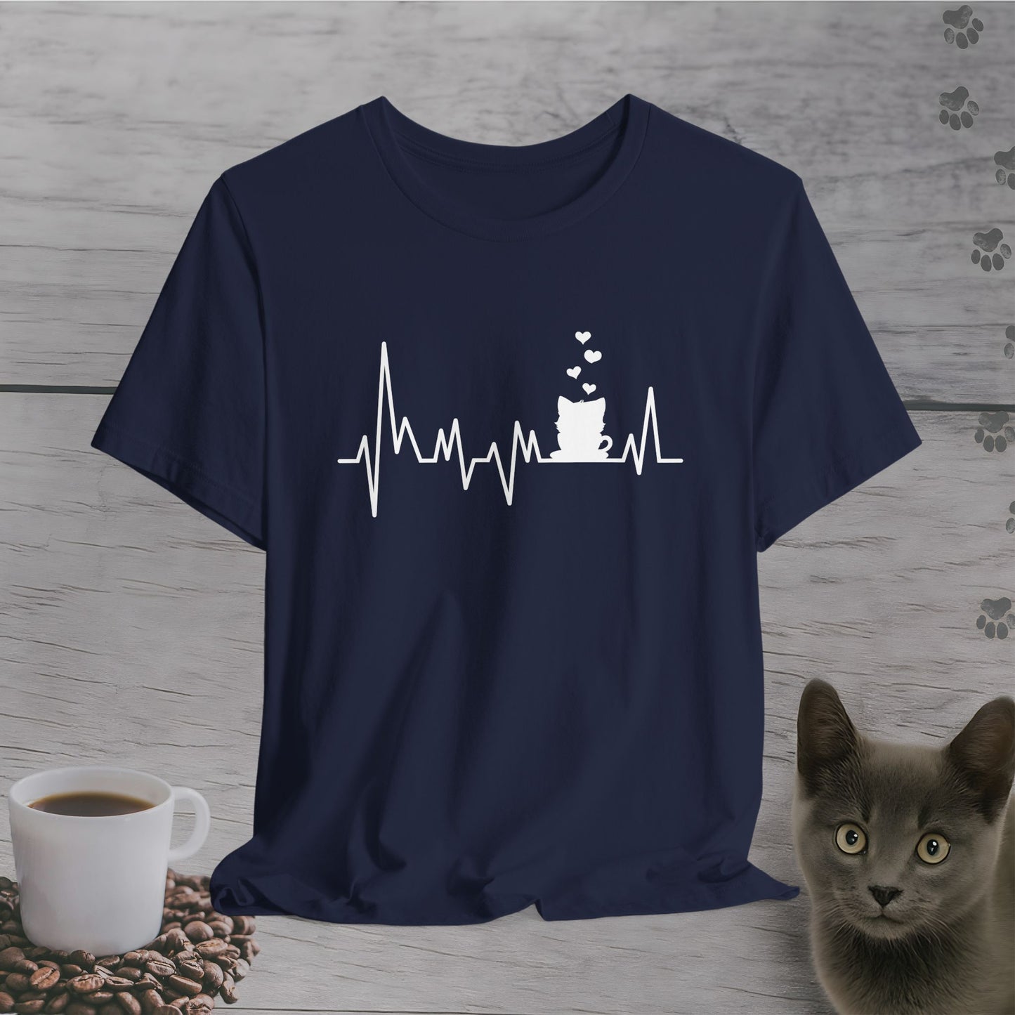 My Heart Beats for Coffee & Cats T-Shirt