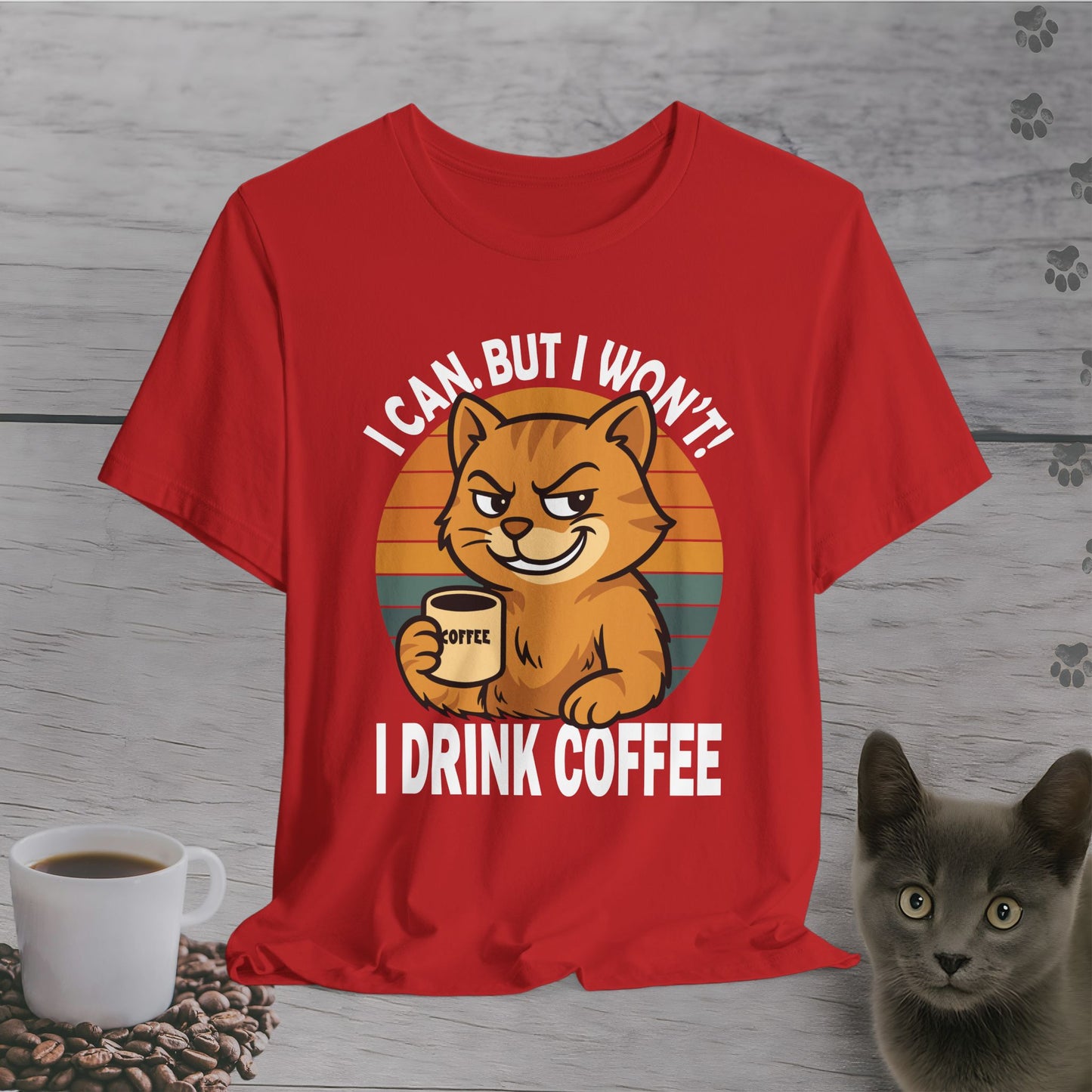 Caffeinated Defiance Cat T-Shirt