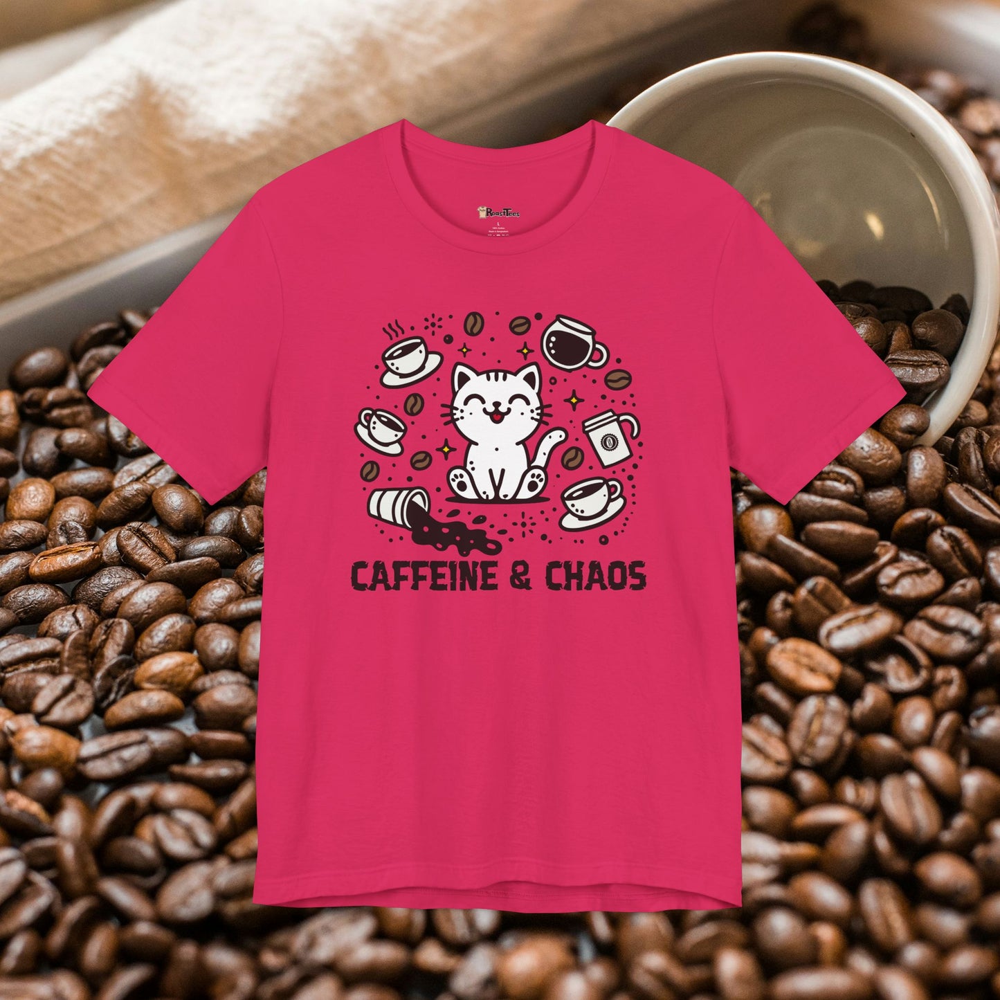 Cat Lover's Caffeine & Chaos T-Shirt