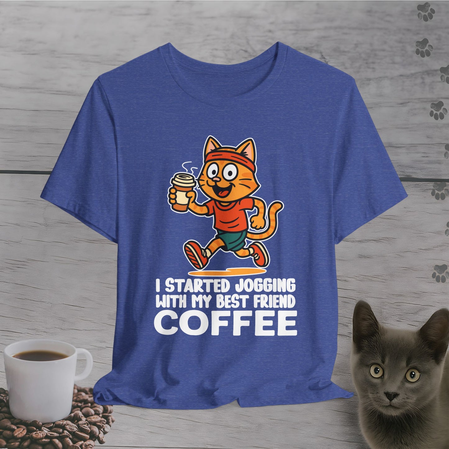Running with My Coffee Cat T-Shirt