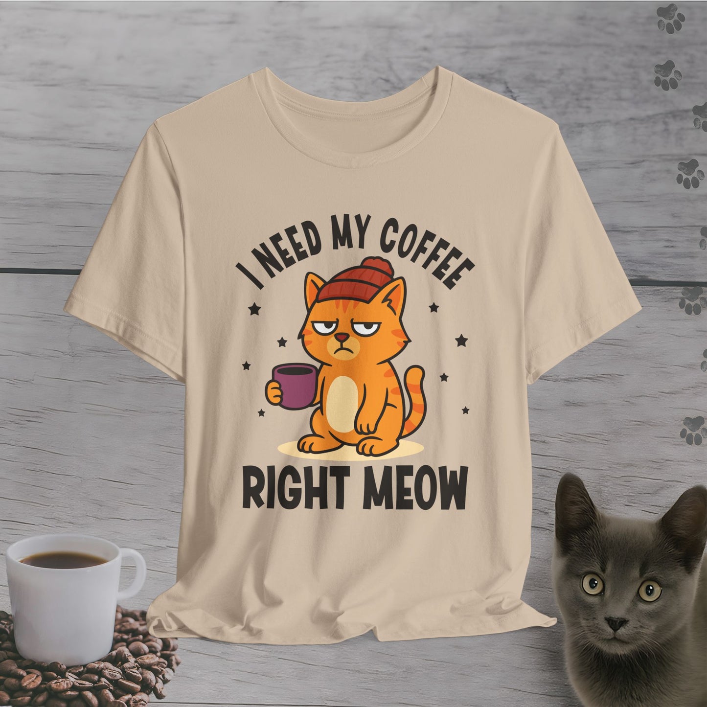Coffee Right Meow Cat T-Shirt