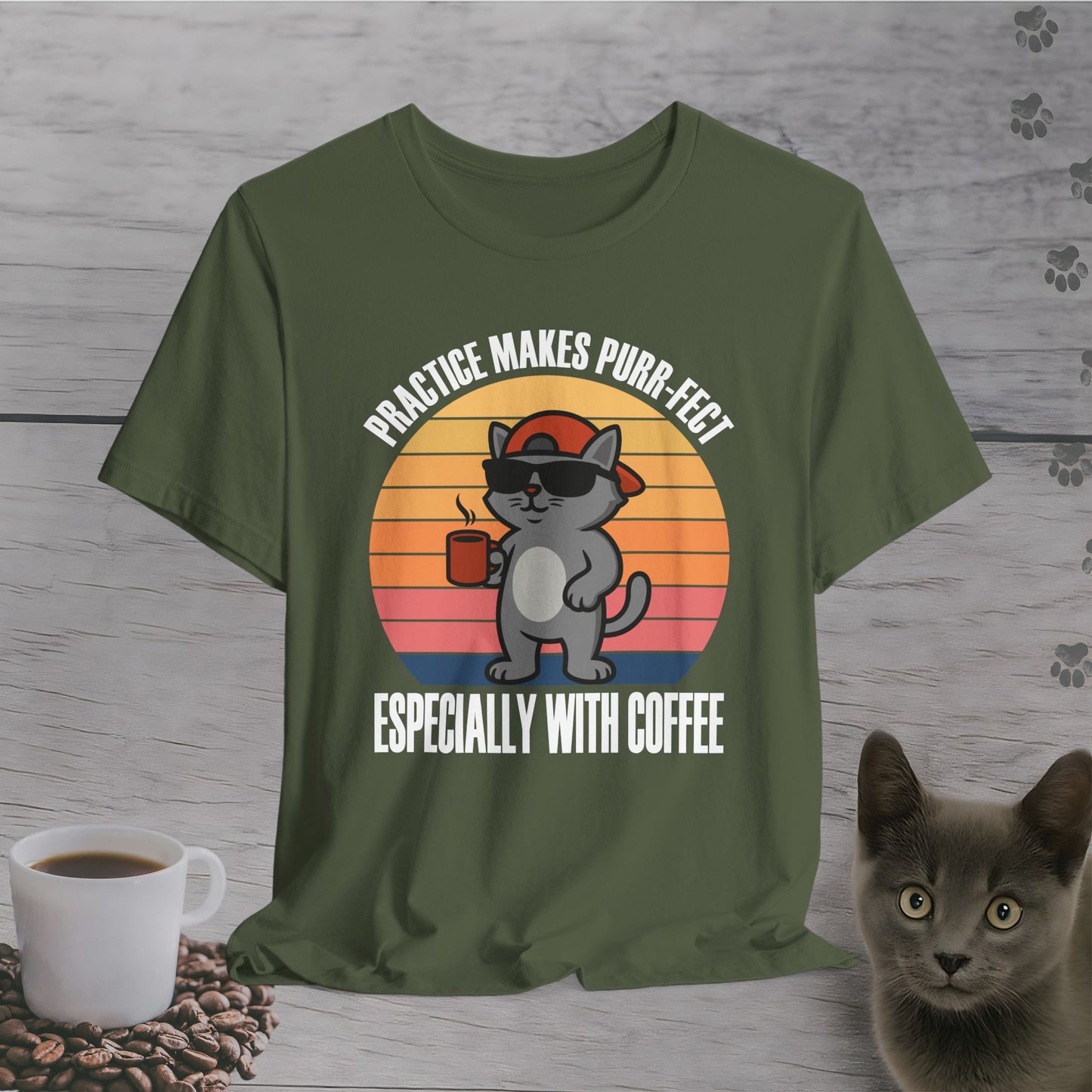 Funny Coffee Makes Purr-fect T-Shirt