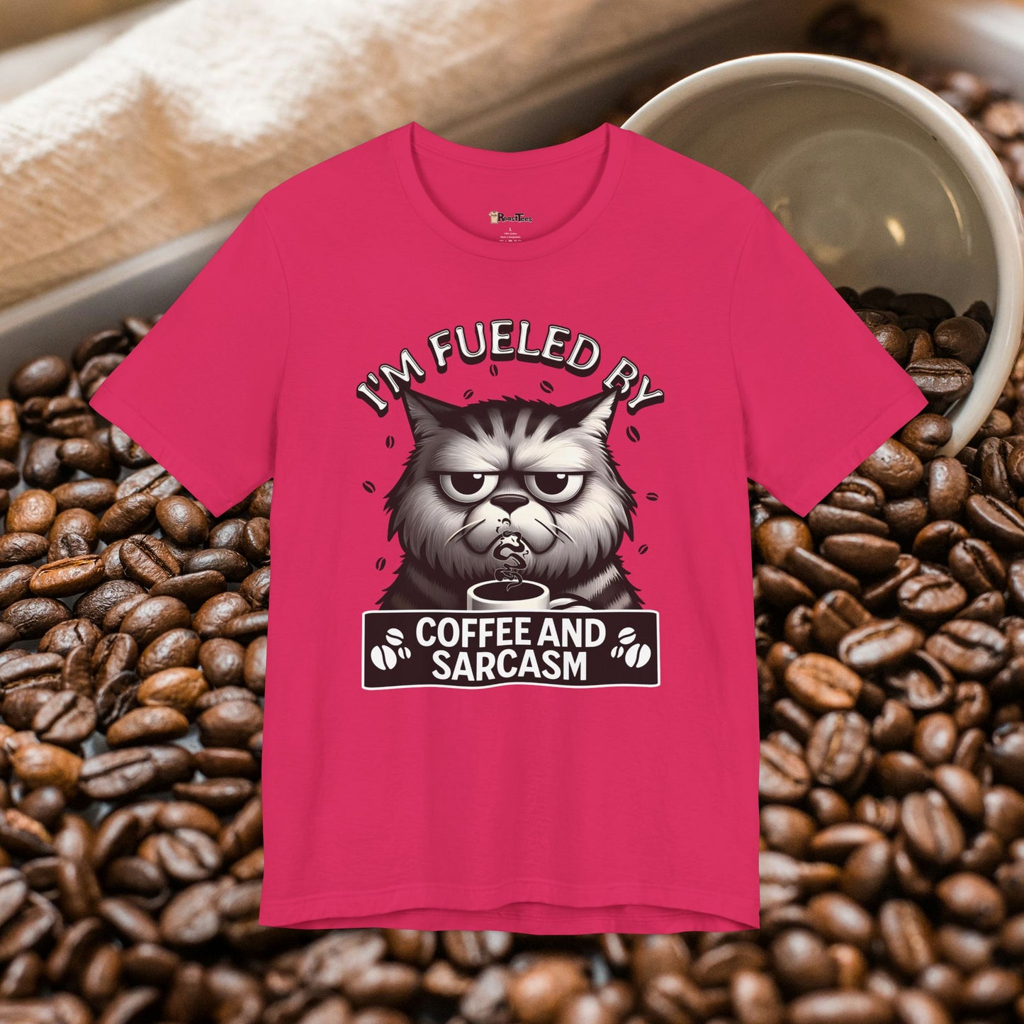Coffee Lover Sarcastic Cat T-Shirt