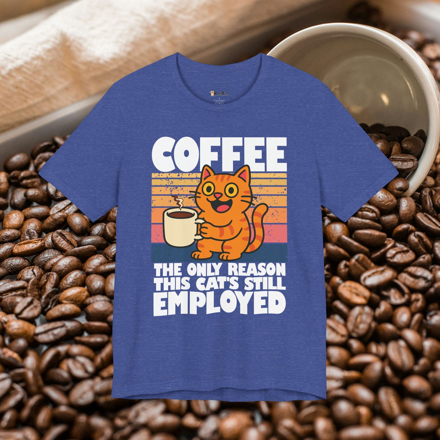 Adorable Employed by Coffee Cat T-Shirt