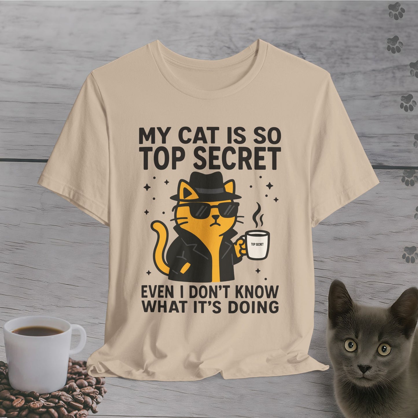 Undercover Cat Agent T-Shirt