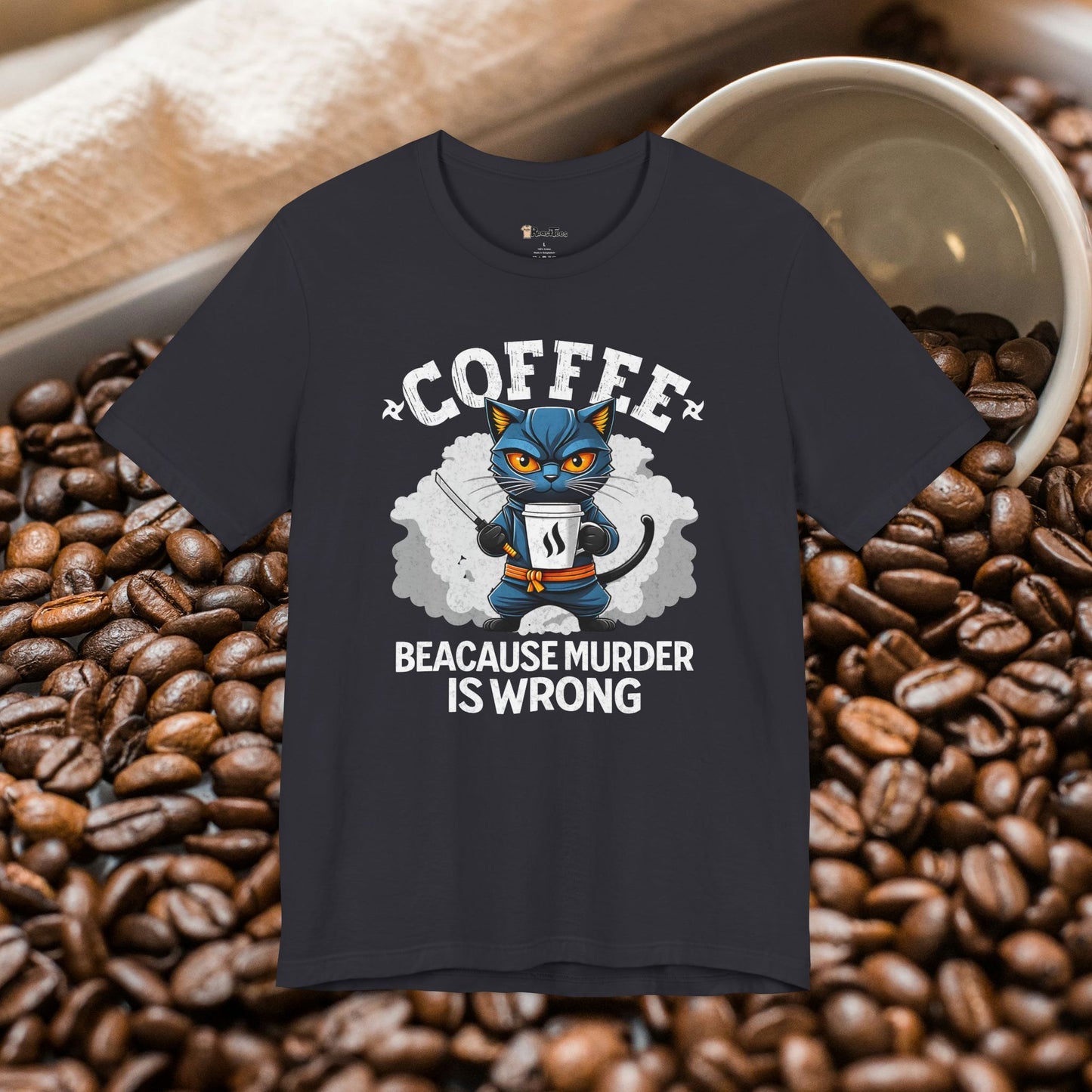 Funny Murder Is Wrong Coffee T-Shirt