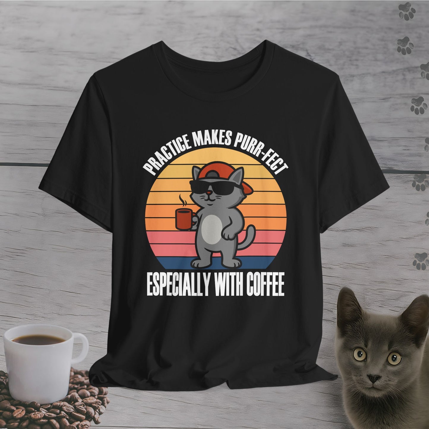 Funny Coffee Makes Purr-fect T-Shirt
