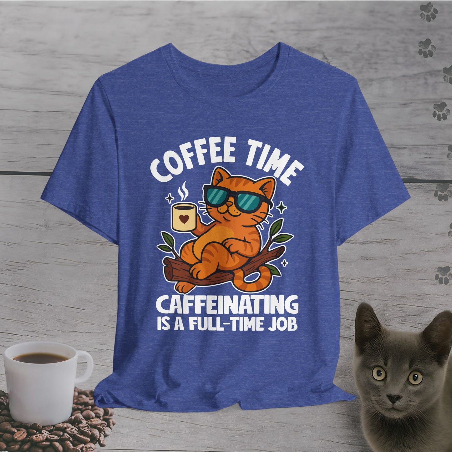 Caffeinating Cat Time T-Shirt