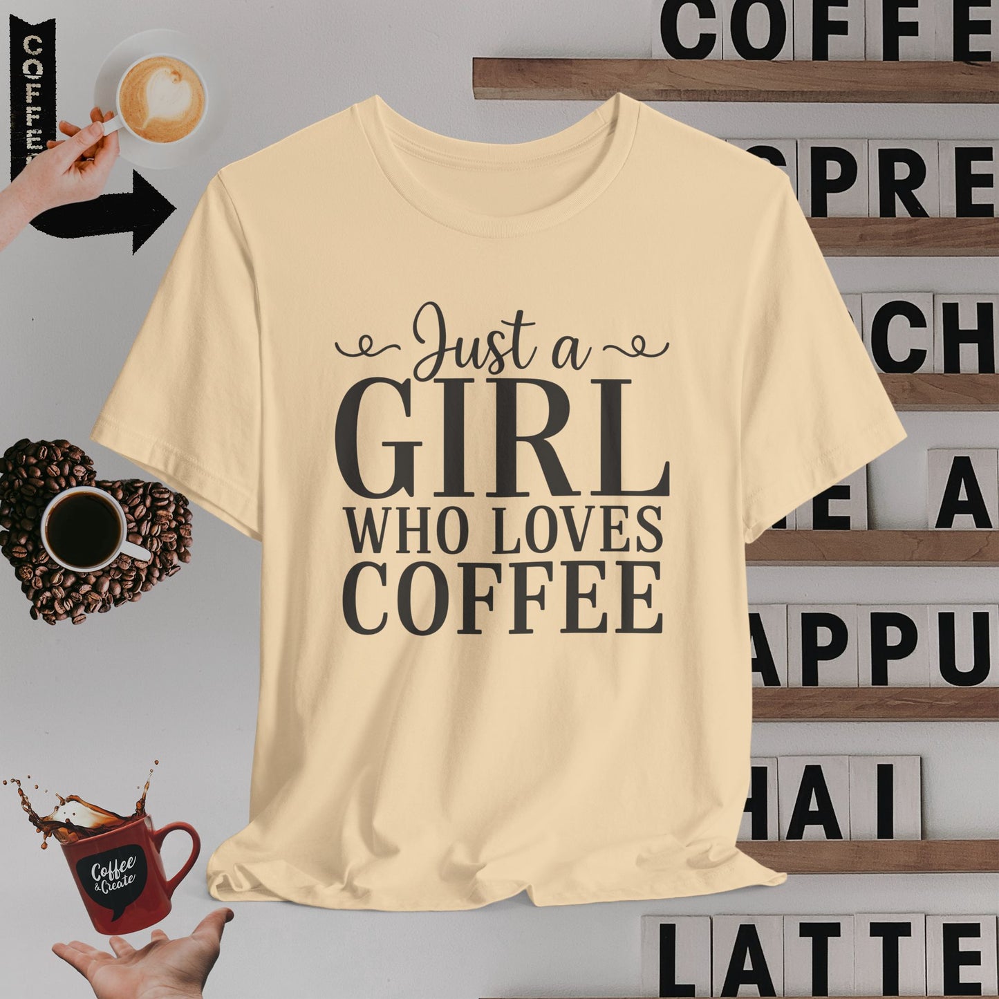 Simple Just a Girl Who Loves Coffee T-Shirt