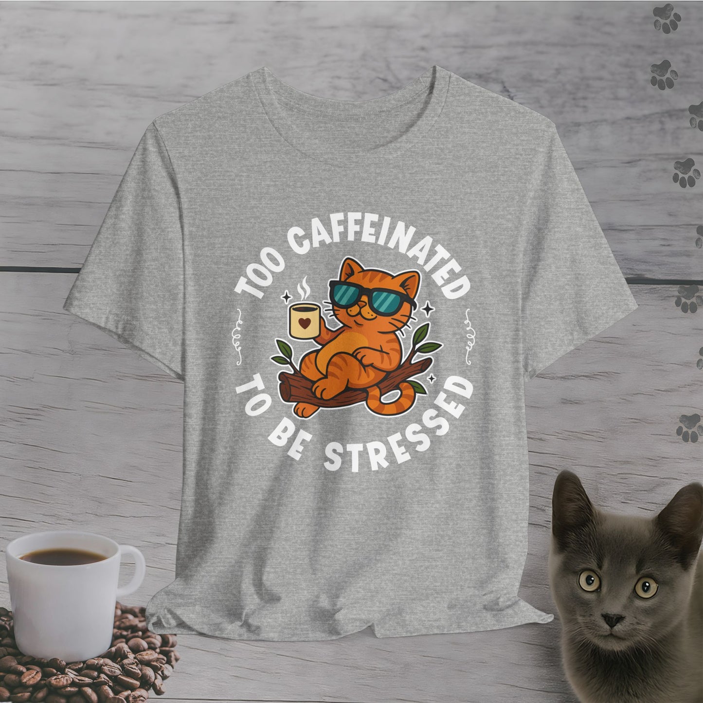 Too Caffeinated Cat T-Shirt