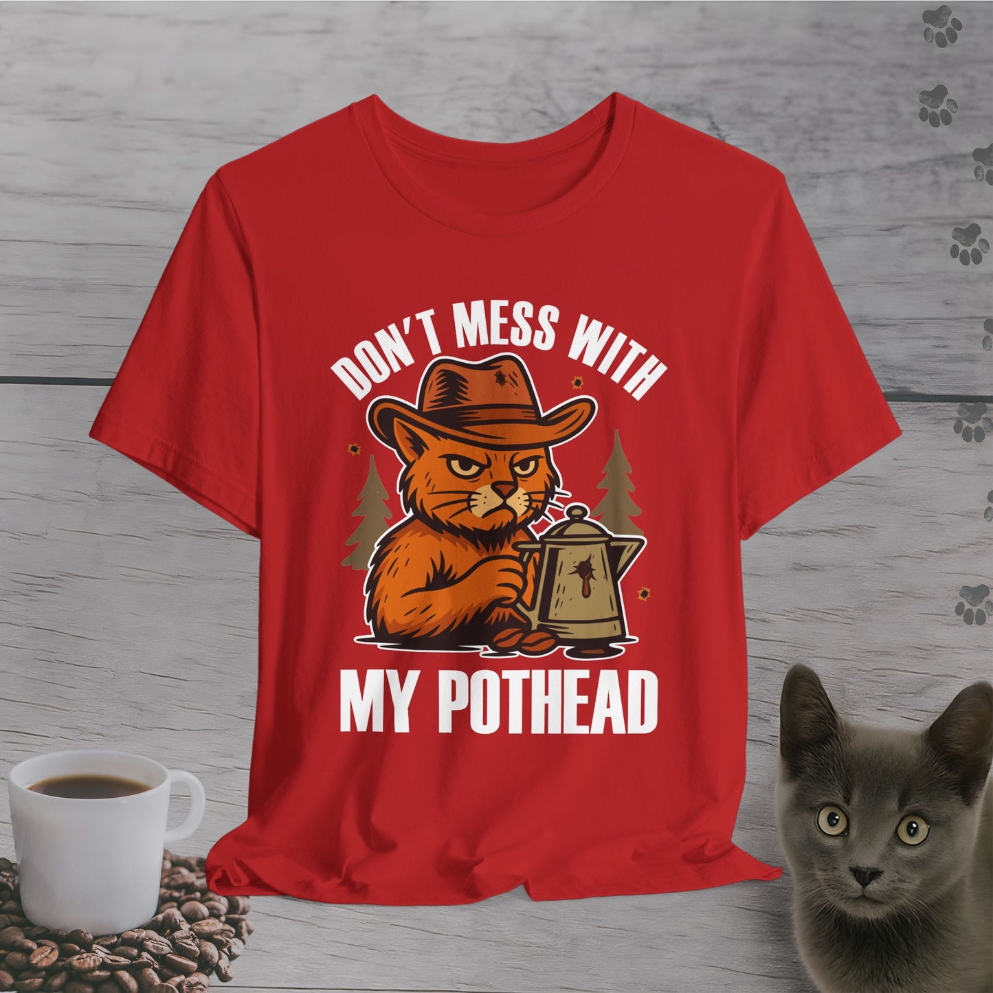 Don't Mess With My Pothead Cat T-Shirt