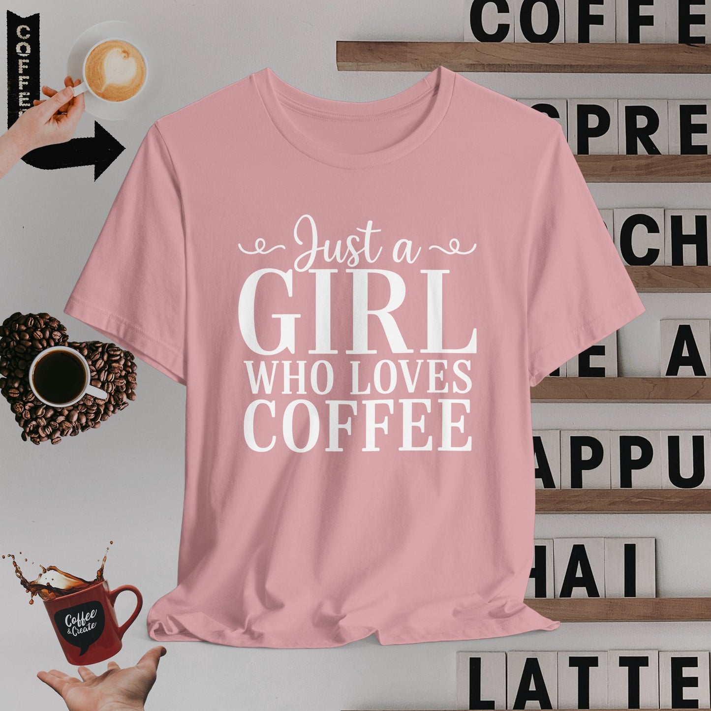 Simple Just a Girl Who Loves Coffee T-Shirt
