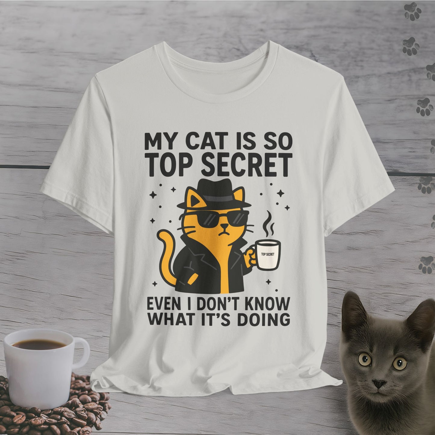 Undercover Cat Agent T-Shirt