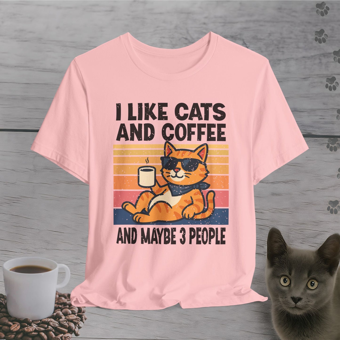 Cool Cat Coffee Mood T-Shirt