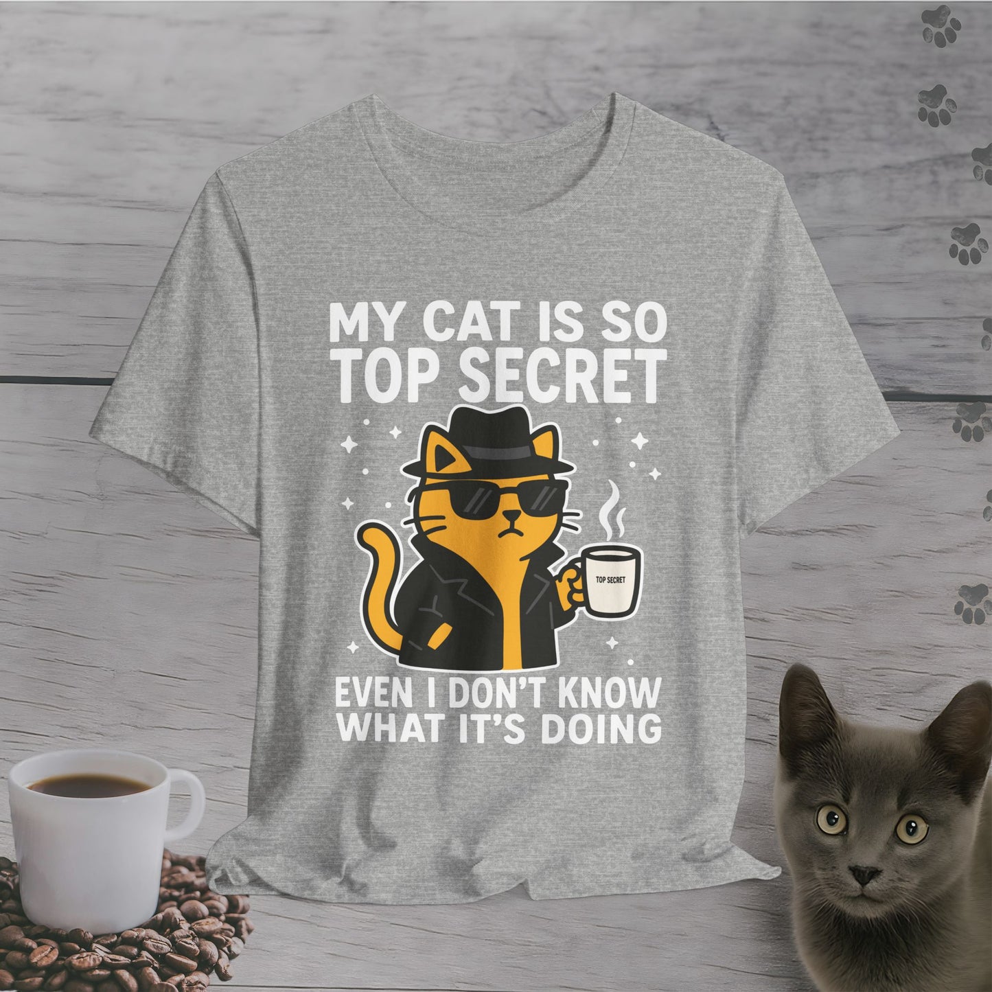Undercover Cat Agent T-Shirt