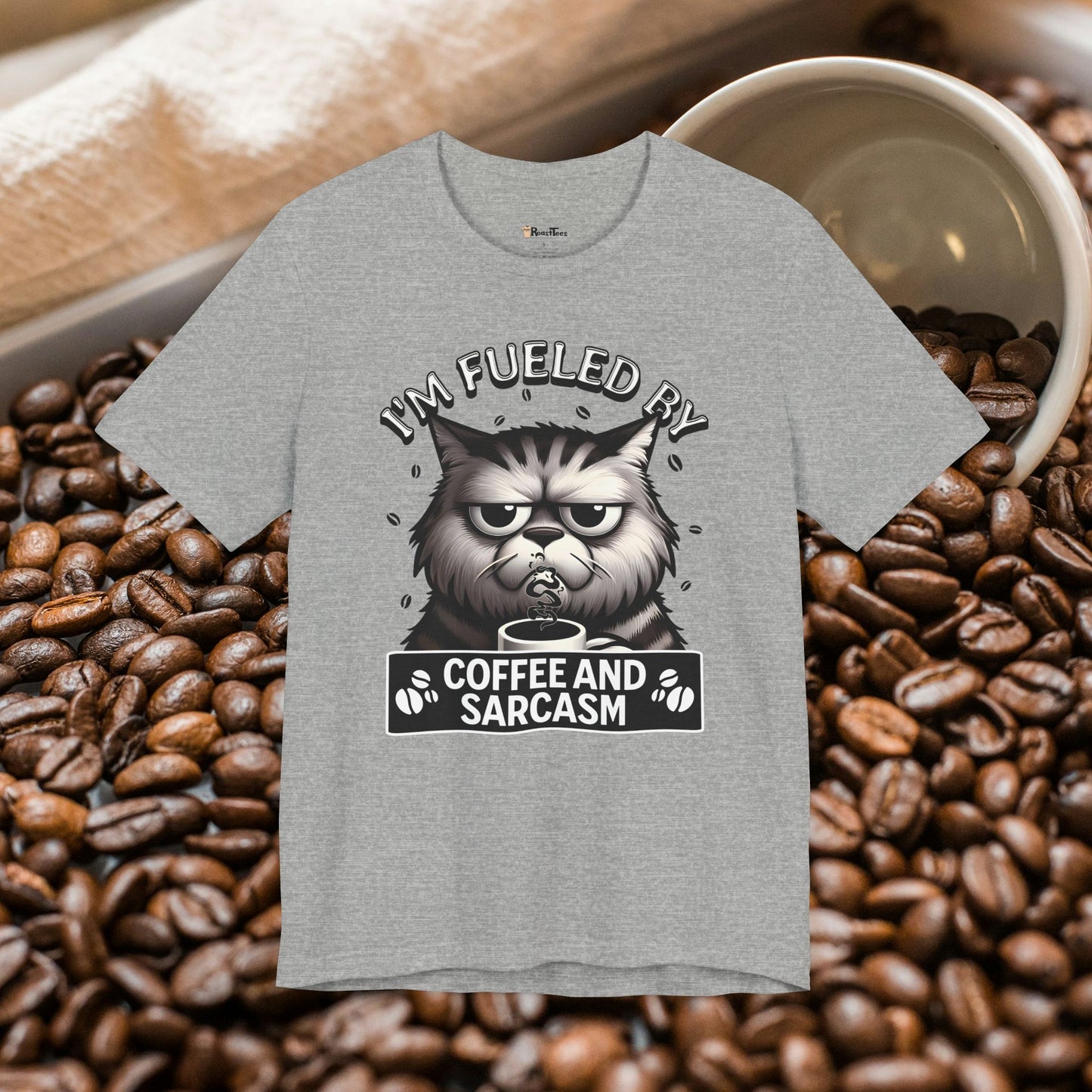 Coffee Lover Sarcastic Cat T-Shirt