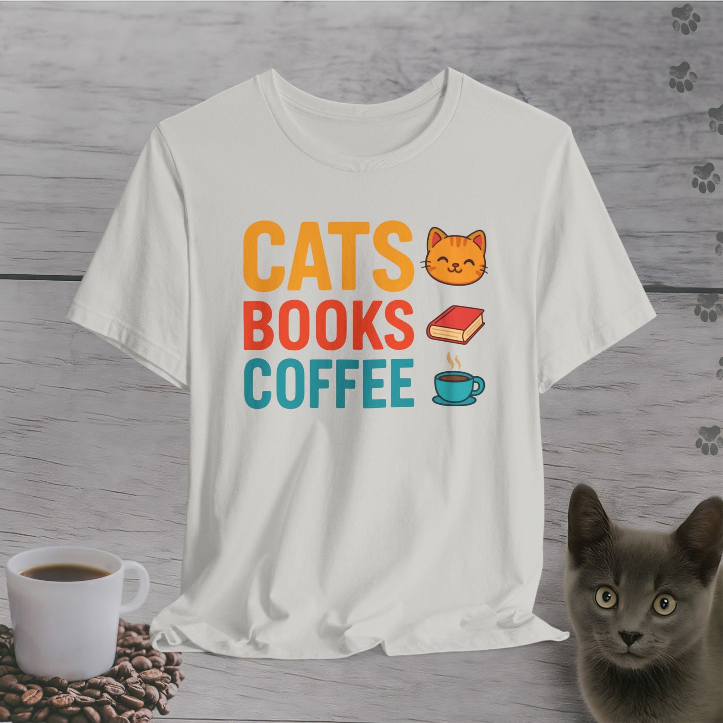 Cats, Books & Coffee T-Shirt
