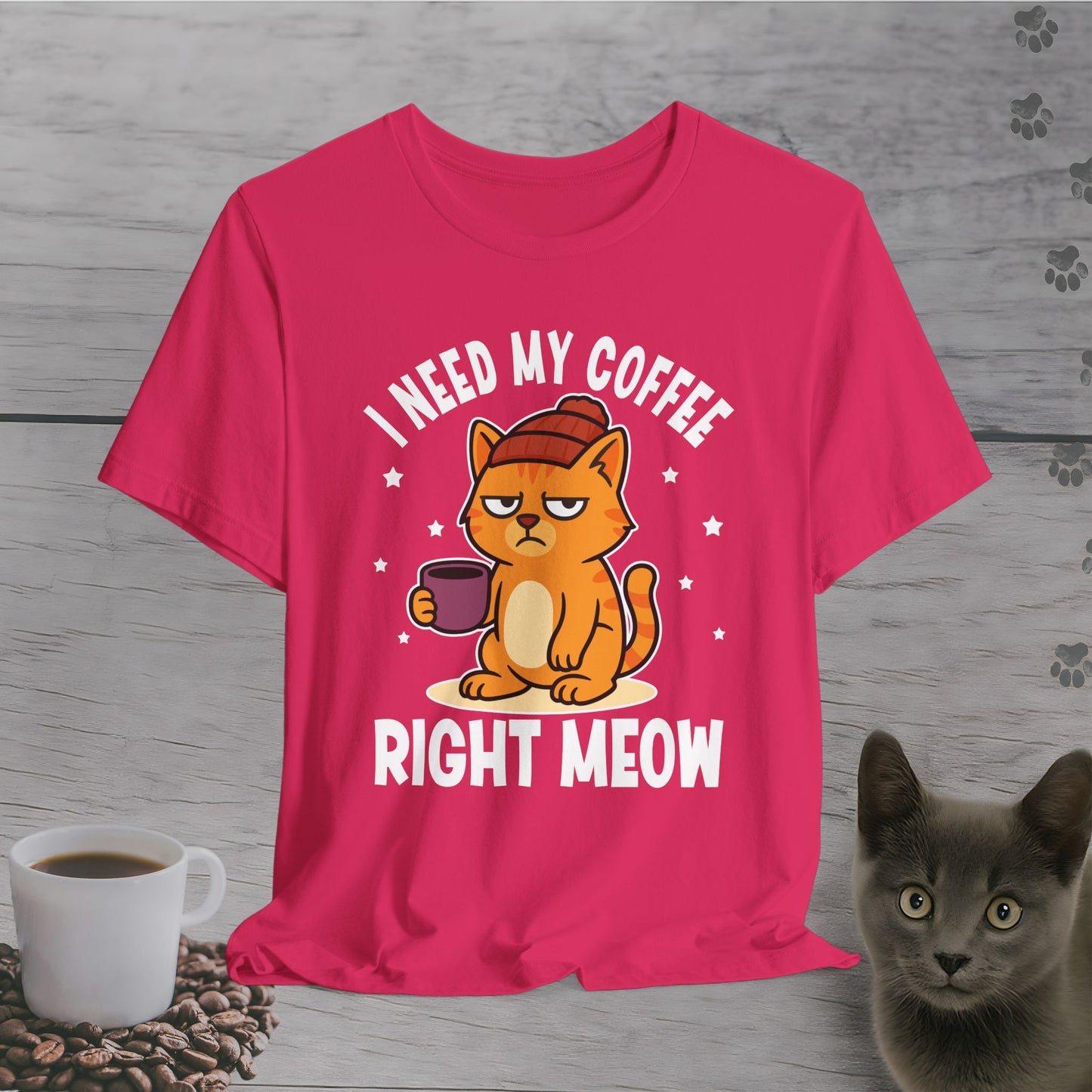 Coffee Right Meow Cat T-Shirt