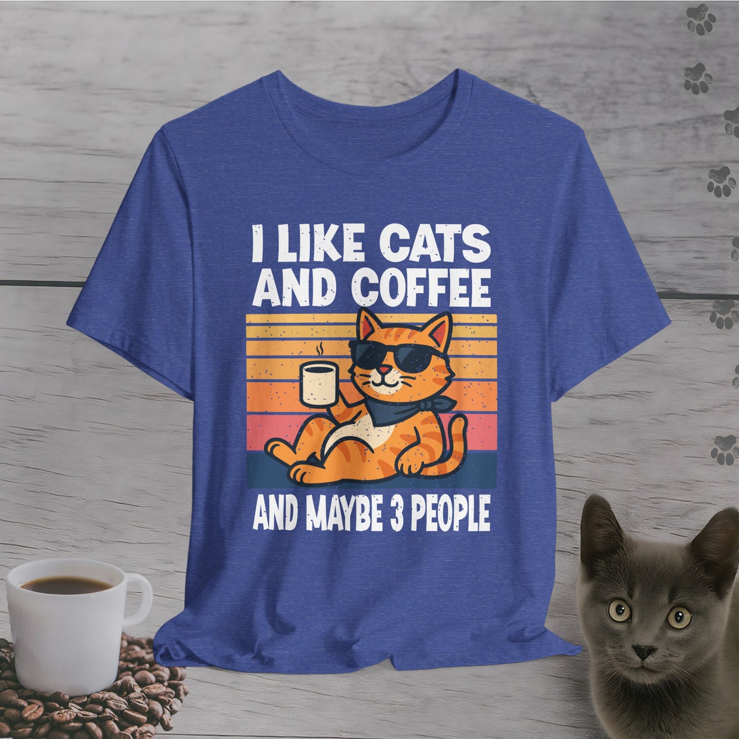Cool Cat Coffee Mood T-Shirt