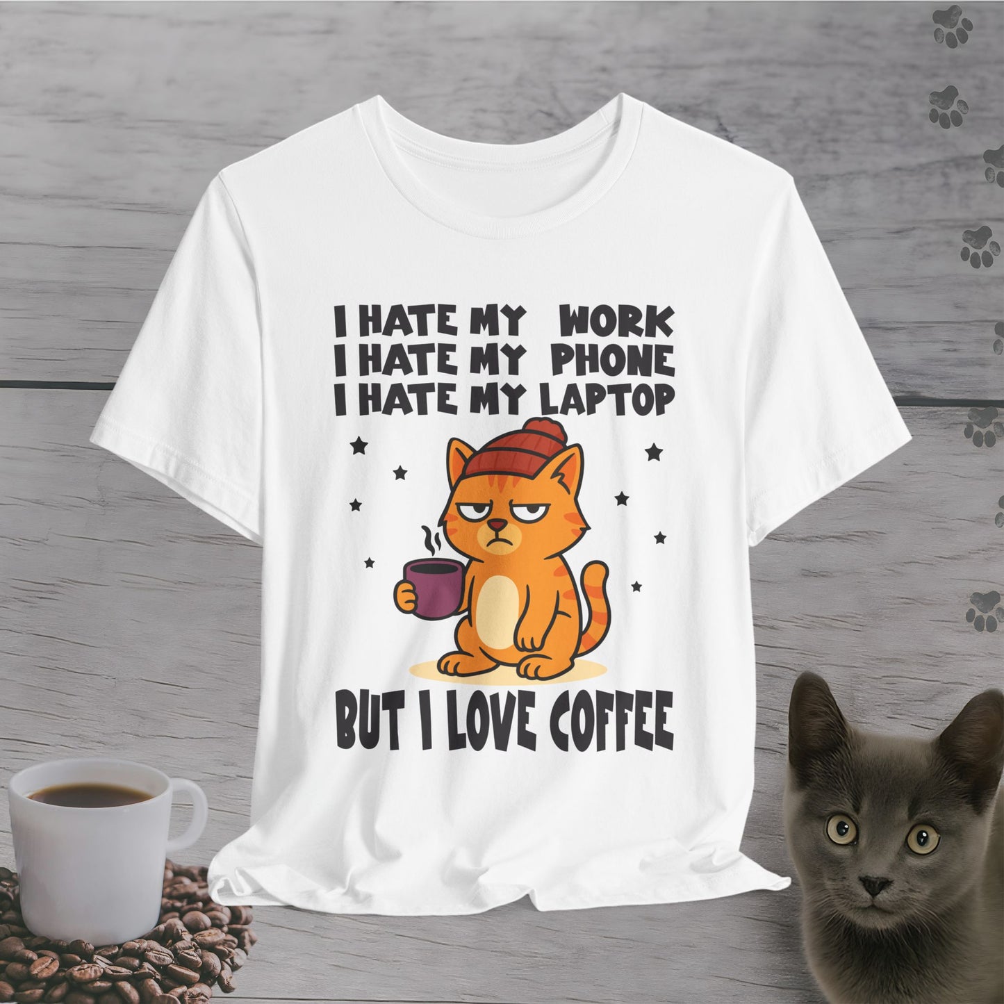 I Hate Everything But Coffee Cat T-Shirt
