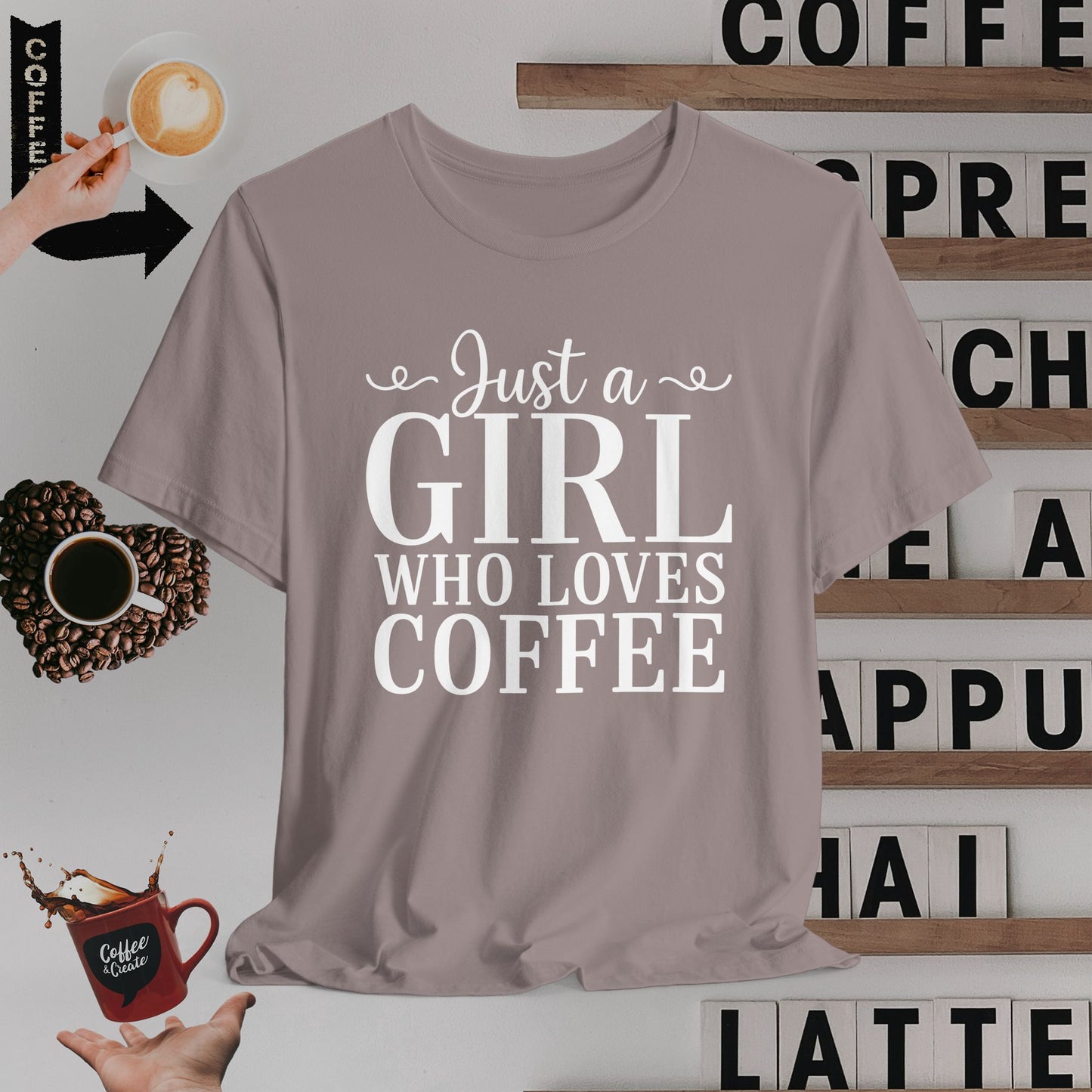 Simple Just a Girl Who Loves Coffee T-Shirt