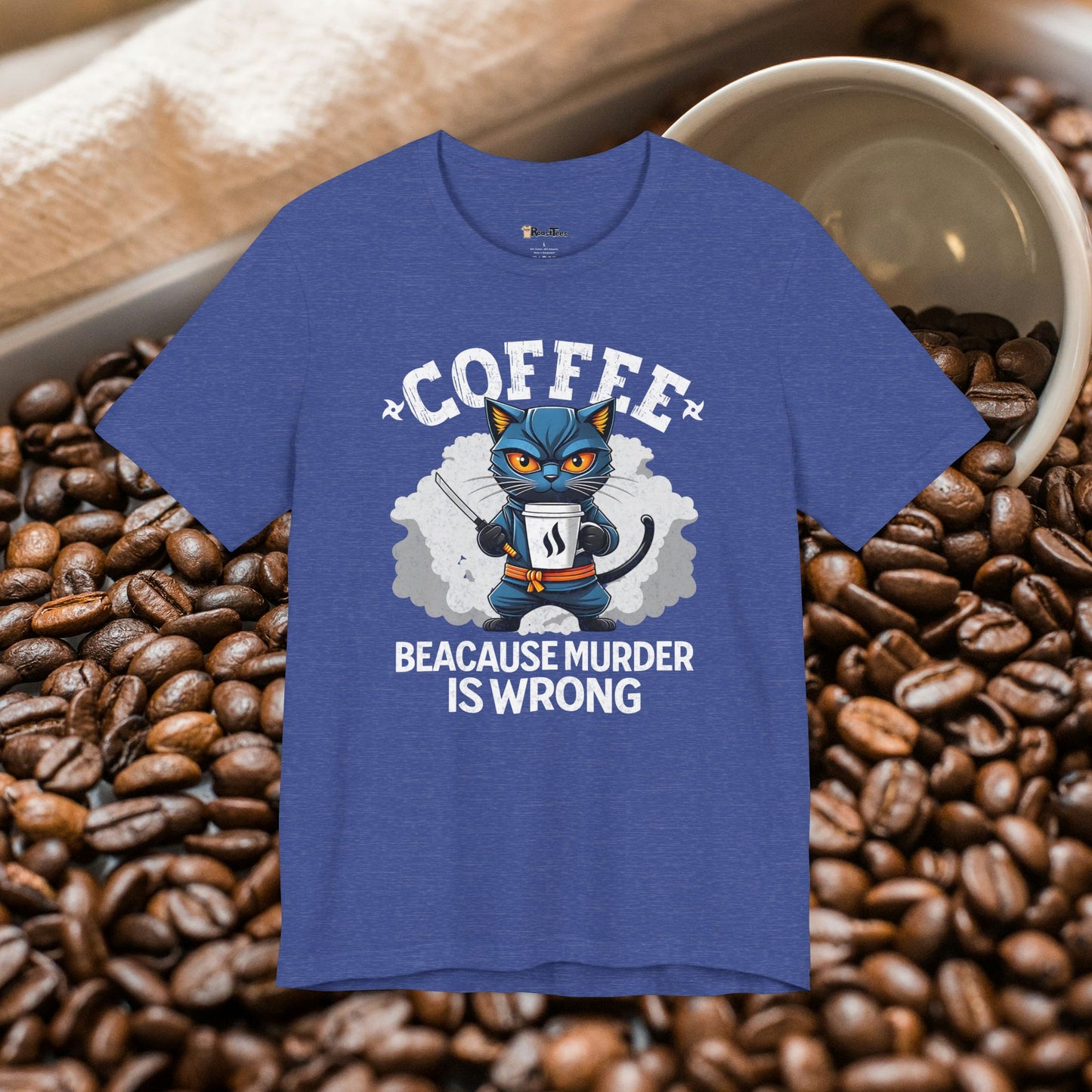 Funny Murder Is Wrong Coffee T-Shirt