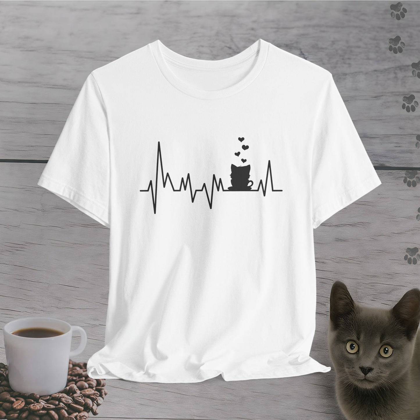 My Heart Beats for Coffee & Cats T-Shirt