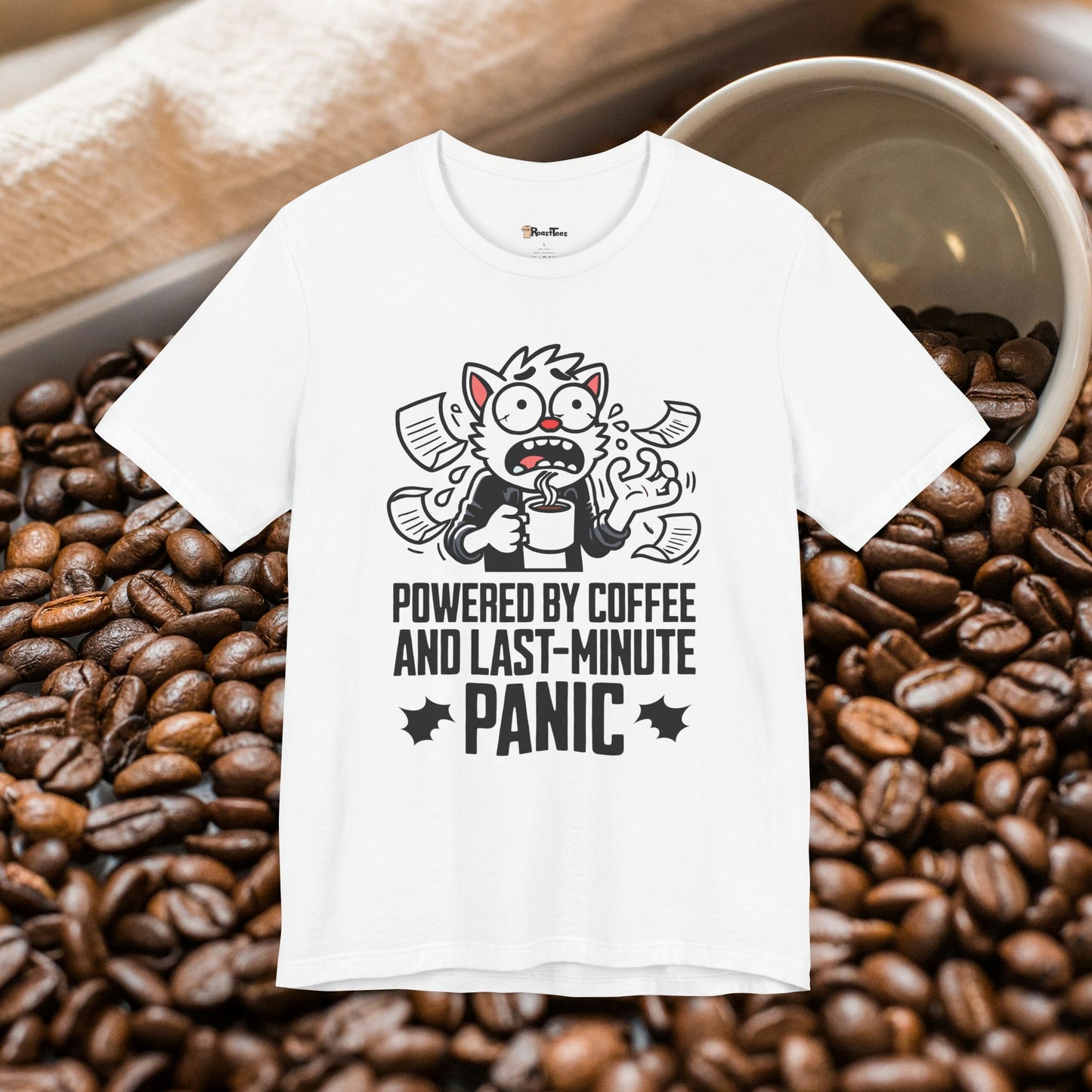Coffee Addict Panic T-Shirt