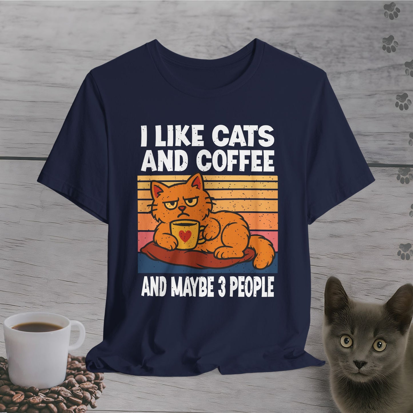 Cats, Coffee, and Select Humans T-Shirt