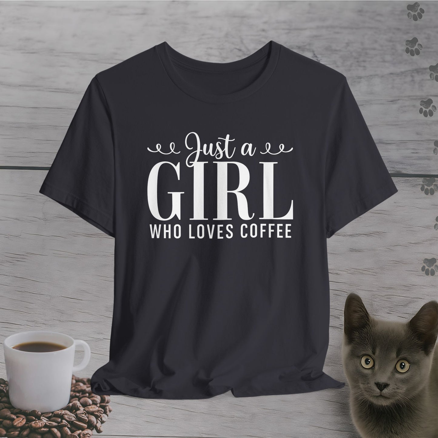 Cute Just a Girl Who Loves Coffee T-Shirt
