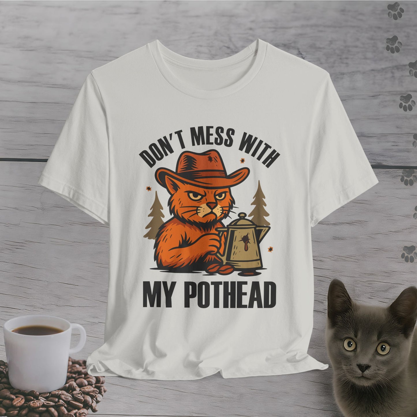 Don't Mess With My Pothead Cat T-Shirt