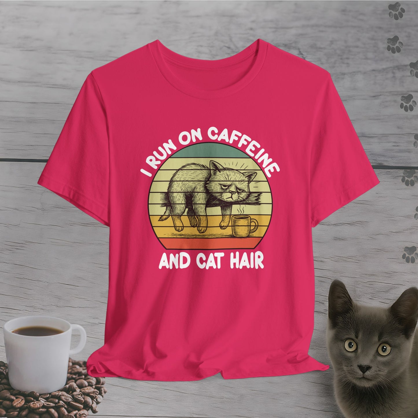 Messy But Caffeinated Cat T-Shirt