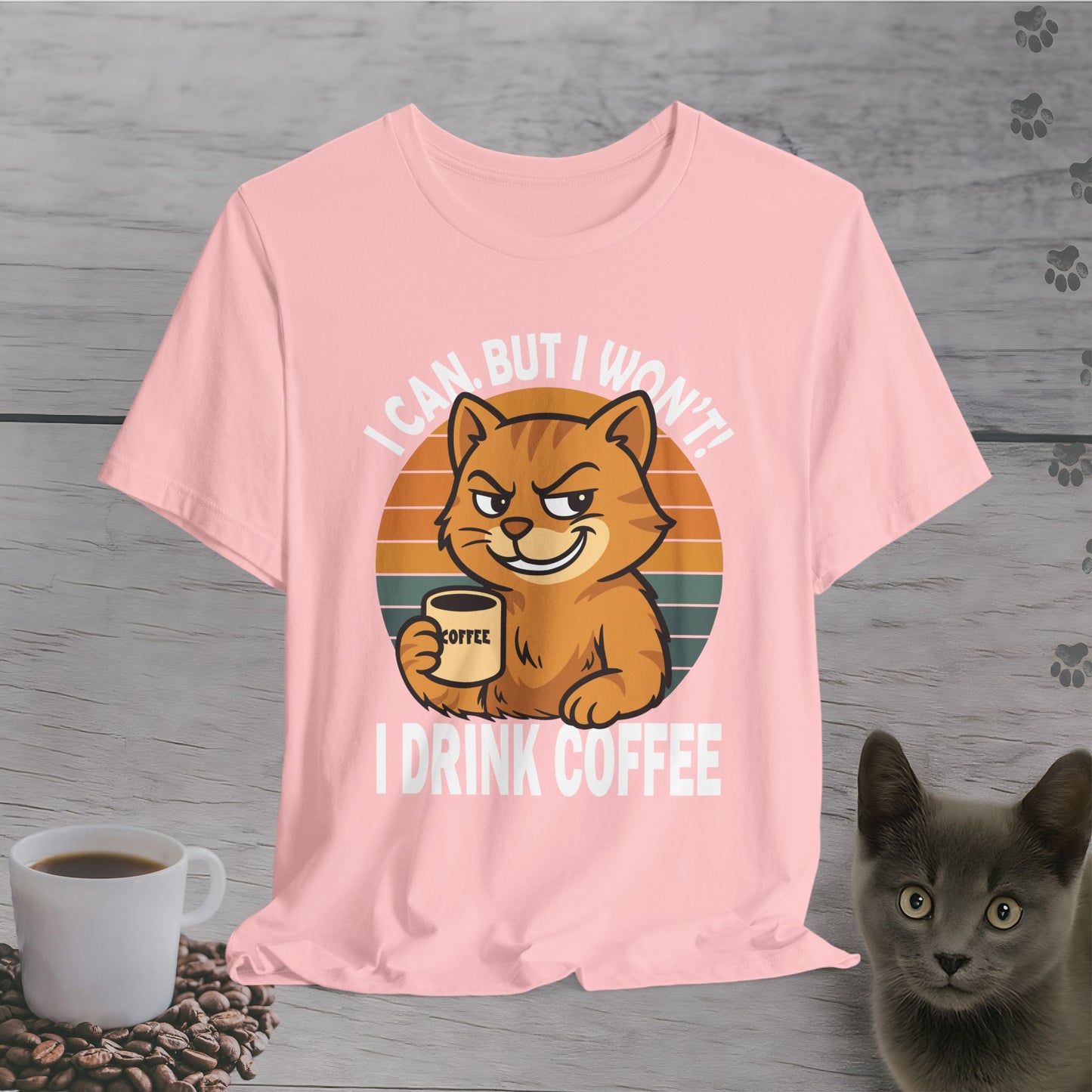 Caffeinated Defiance Cat T-Shirt