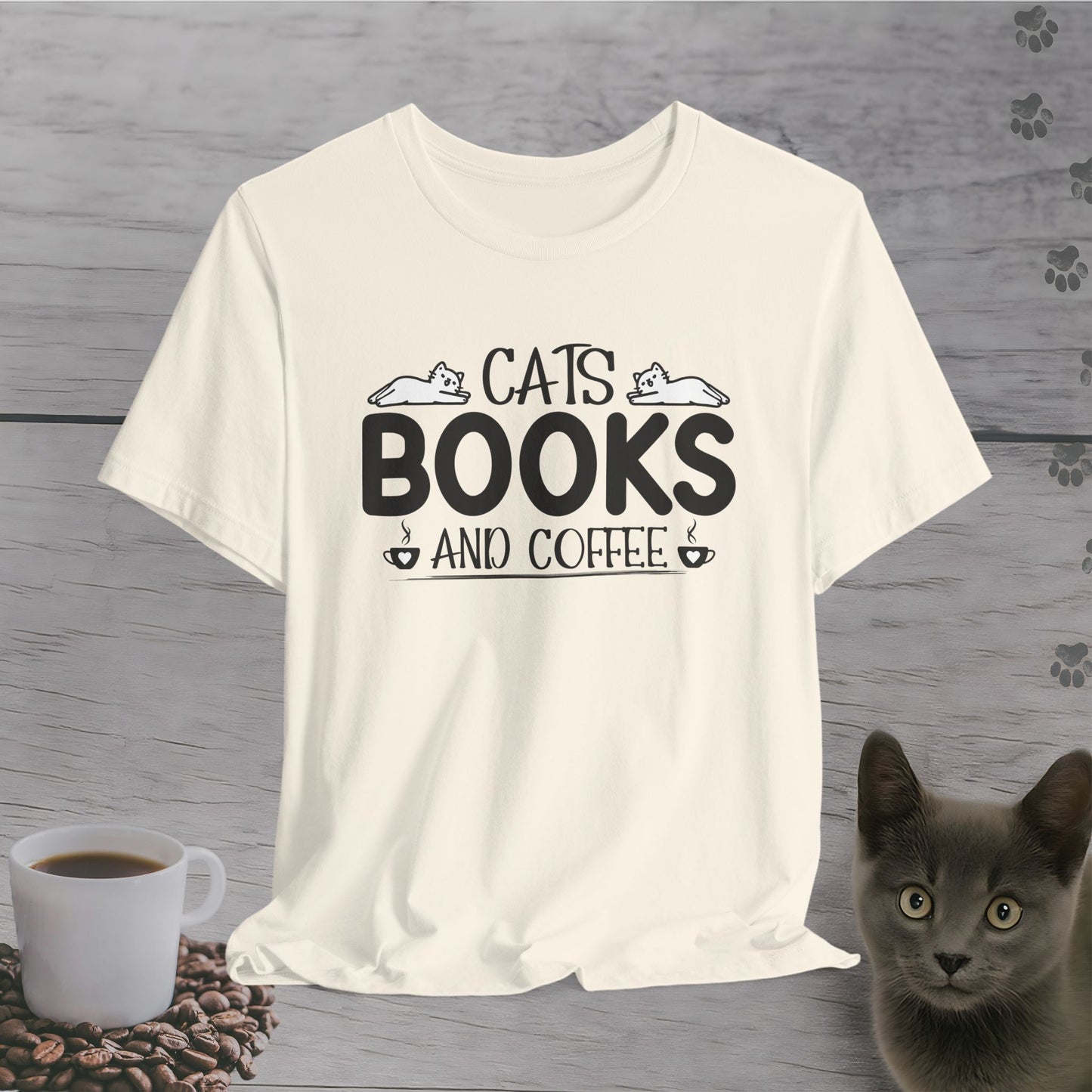 Cats, Books and Coffee T-Shirt
