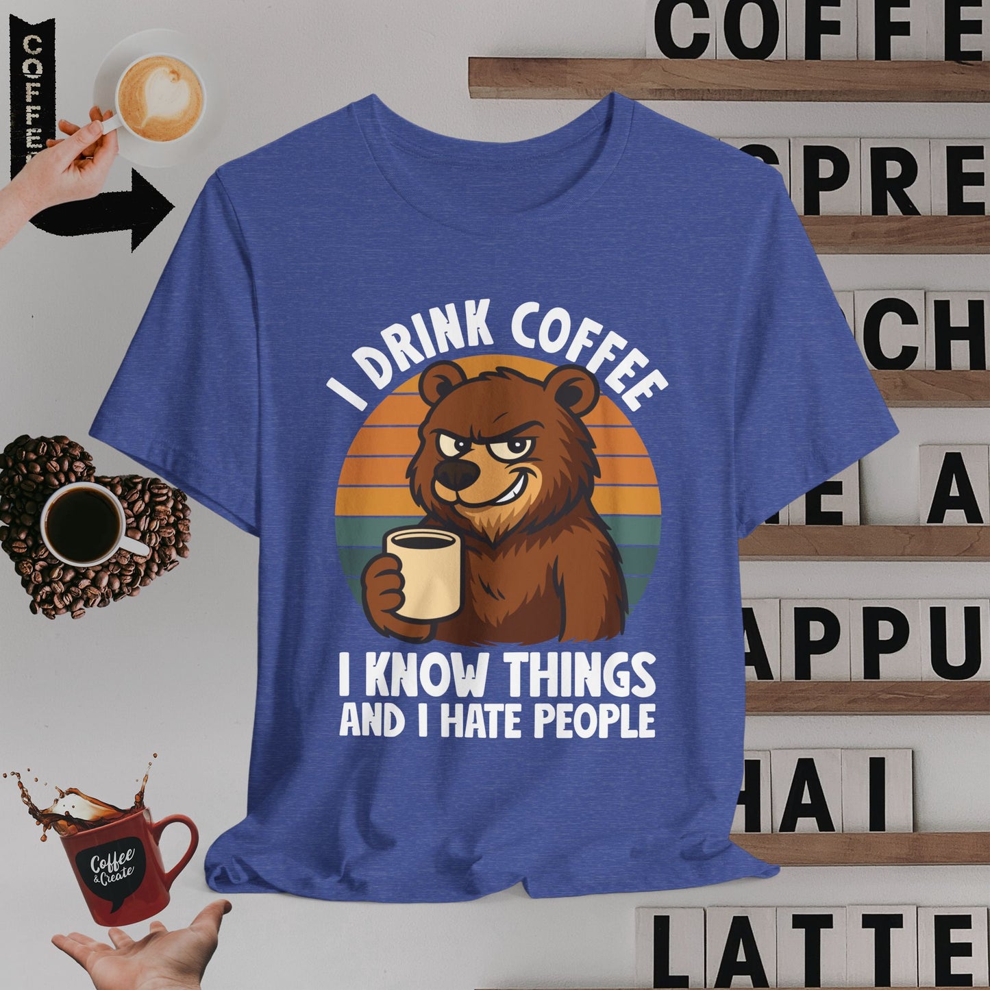 Caffeinated Grizzly Bear T-Shirt