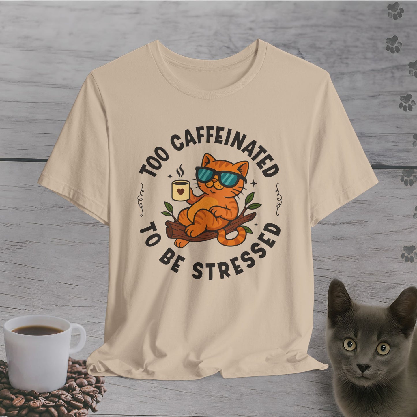 Too Caffeinated Cat T-Shirt