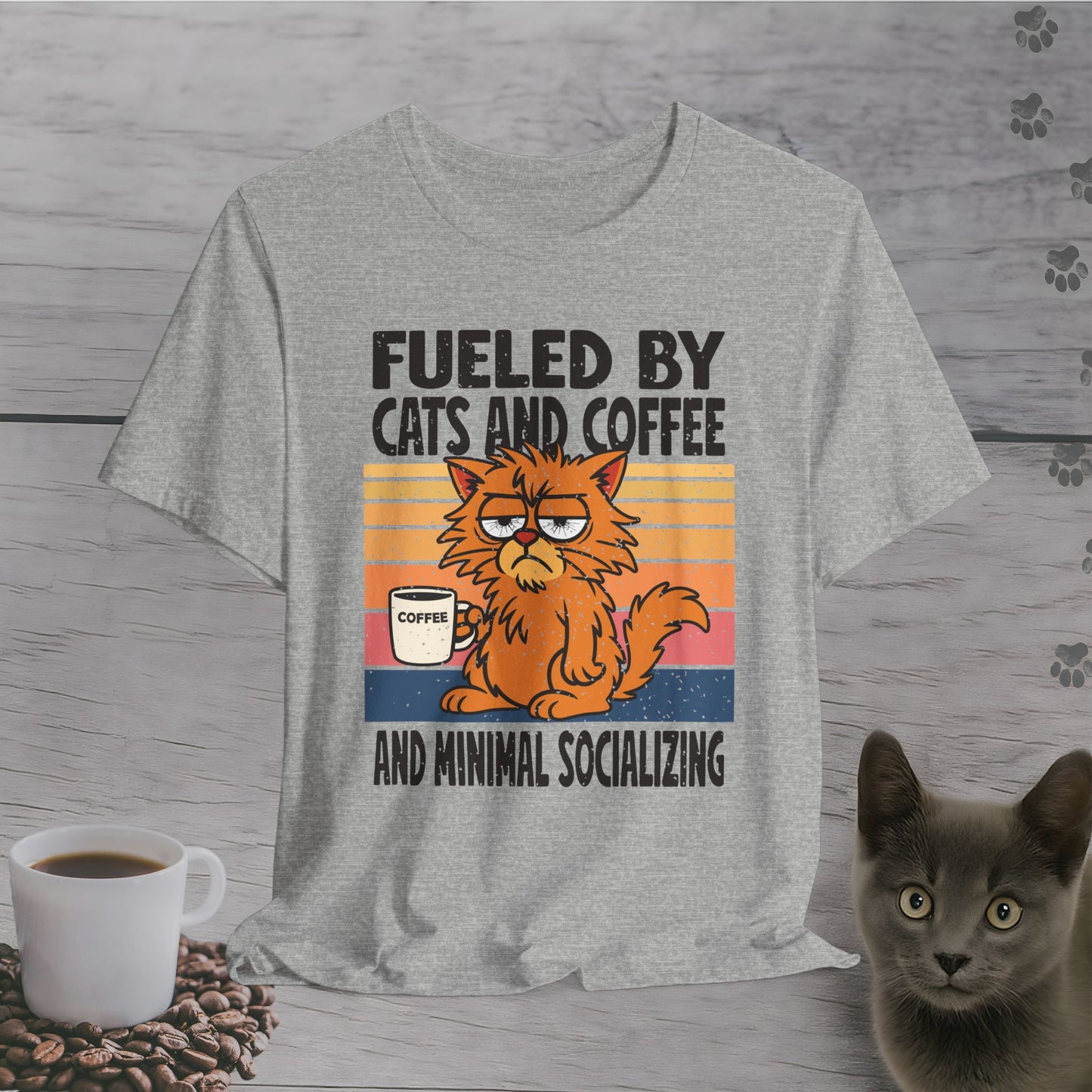 Anti-Social Cat Coffee T-Shirt