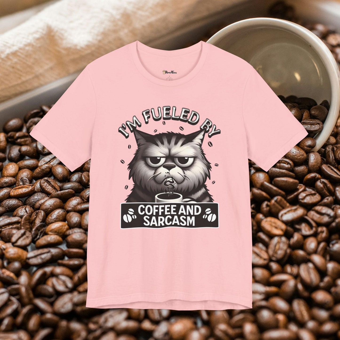 Coffee Lover Sarcastic Cat T-Shirt