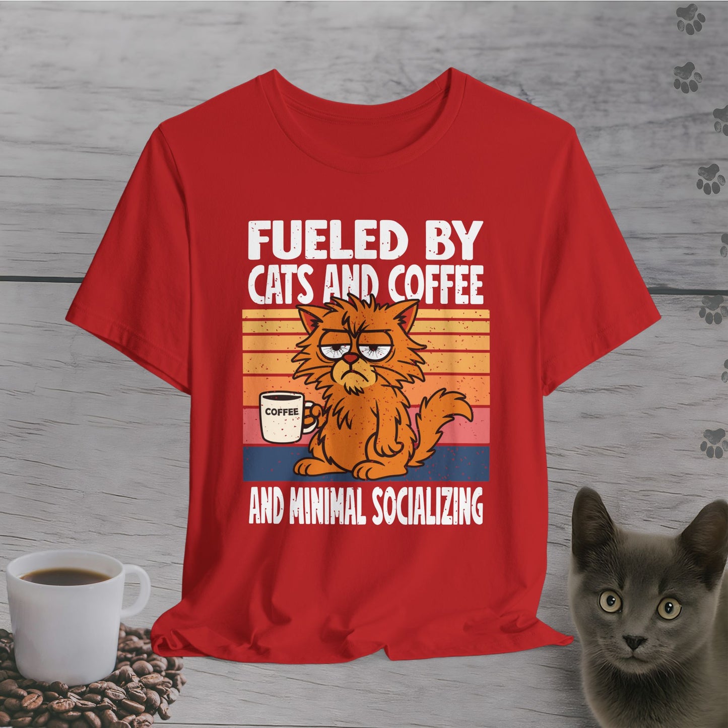 Anti-Social Cat Coffee T-Shirt