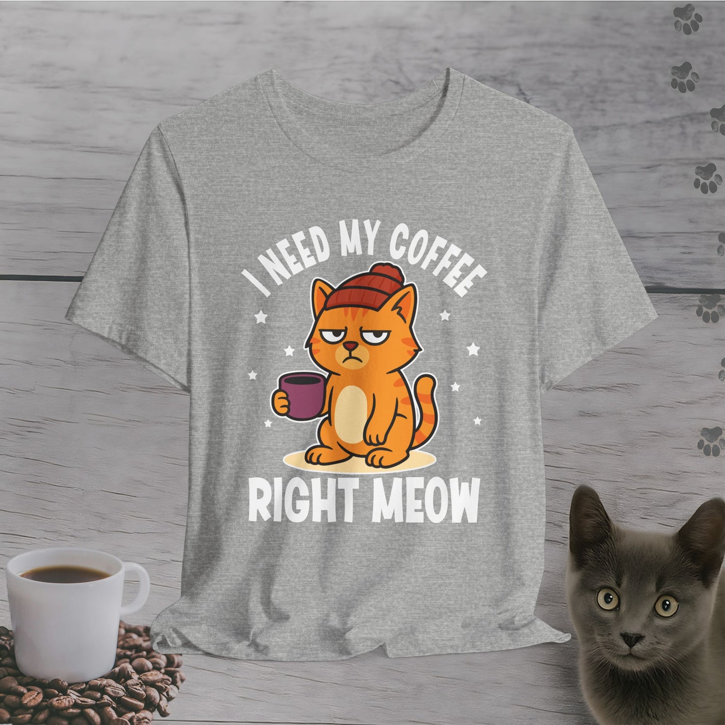 Coffee Right Meow Cat T-Shirt