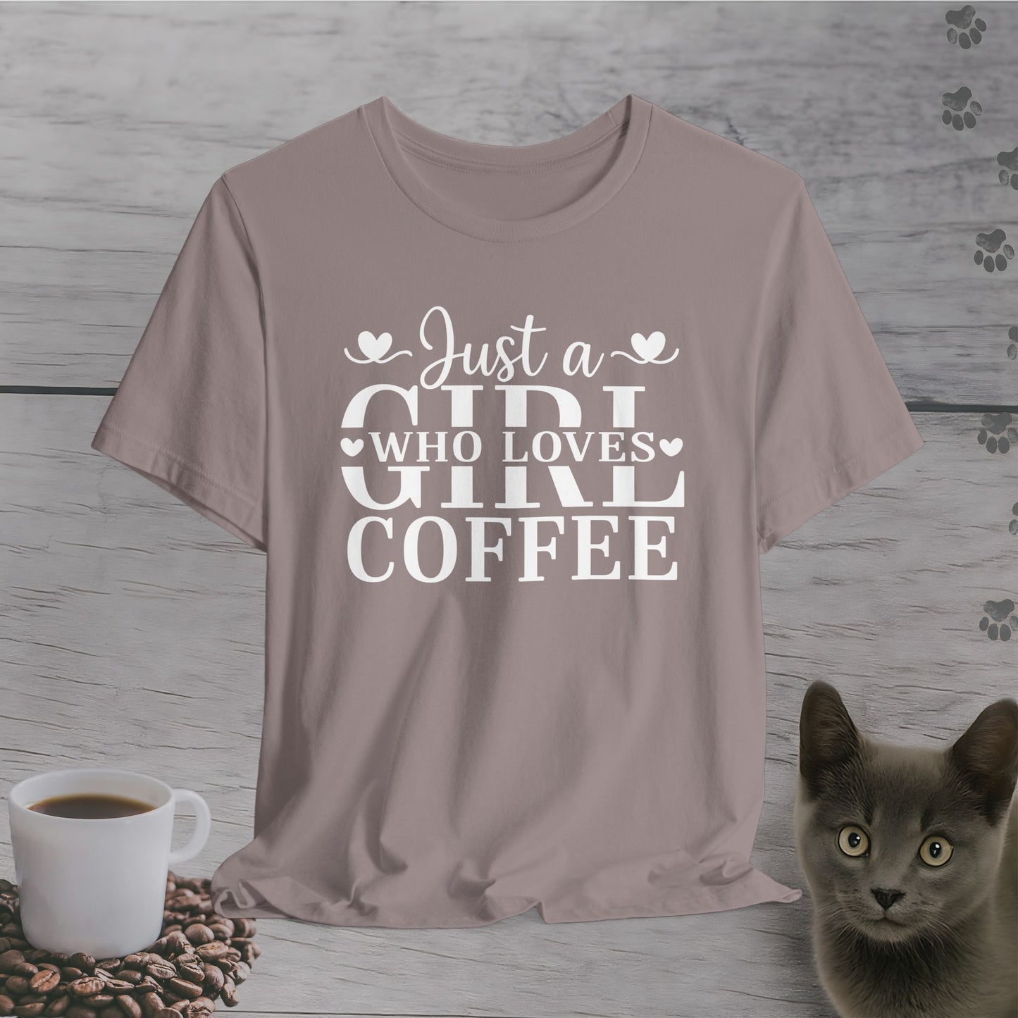 Lovely Just a Girl Who Loves Coffee T-Shirt